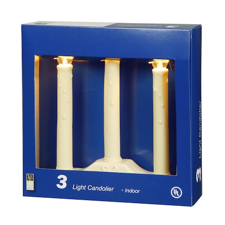 Vickerman 3Lt Ivory Candolier C7 Clear 36 in. Lead V490103